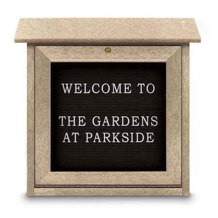 United Visual Products Outdoor Enclosed Combo Board, 48"x36", Black Frame/Blue & Forbo UVCB4836ODB-BLUE-FORBO